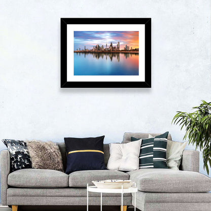 Kuwait City Skyline at Sunset Wall Art