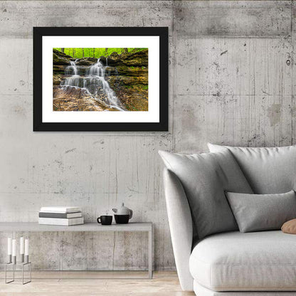 Mossy Ledge Waterfall Wall Art
