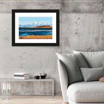Lake Titicaca Blue and Gold Wall Art
