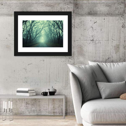 Foggy Forest Pathway Wall Art