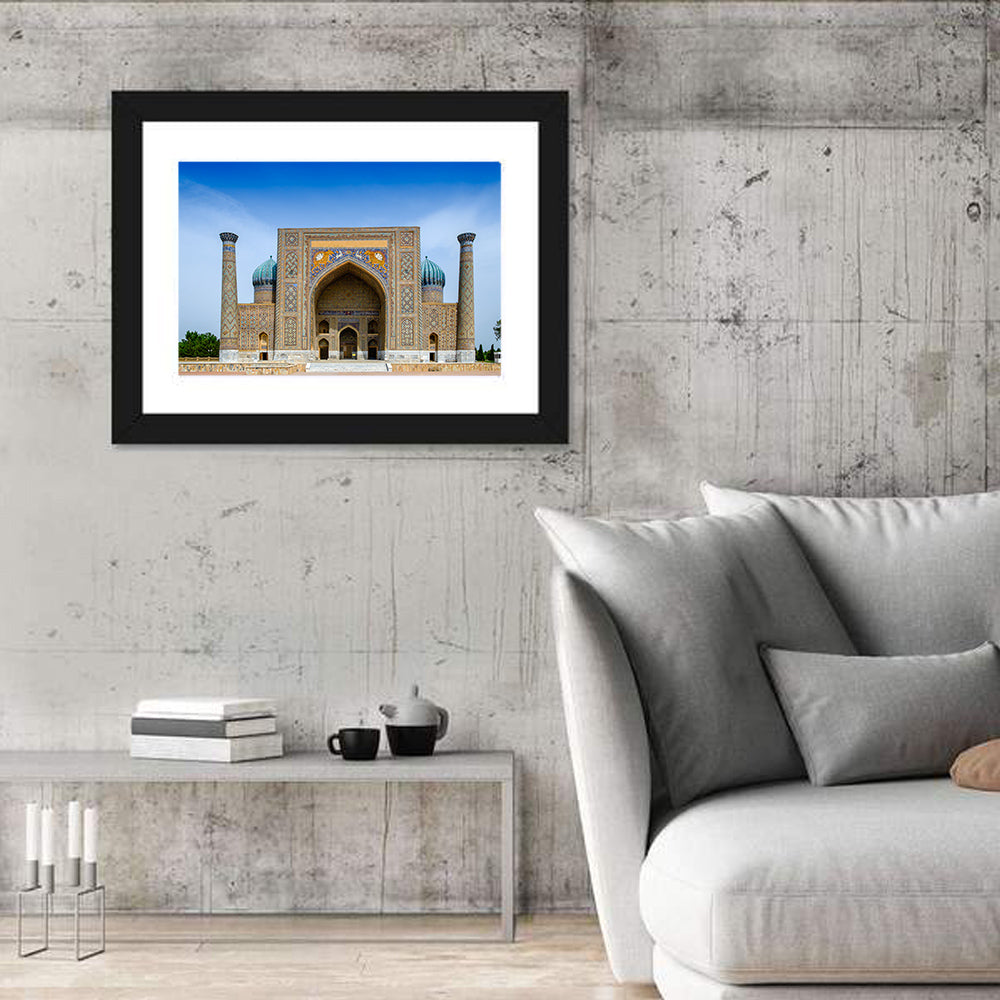 Sher-dor Madrasah, Registan Square Wall Art in a room, landscape