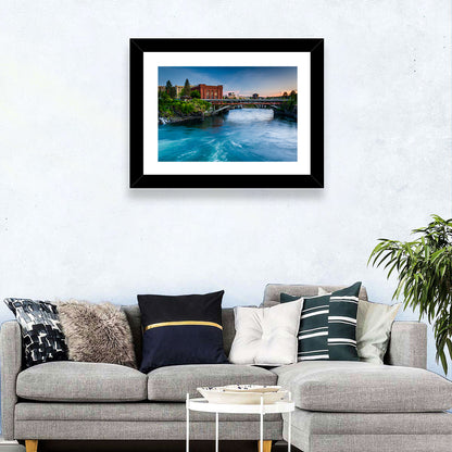 Spokane River at Twilight Wall Art