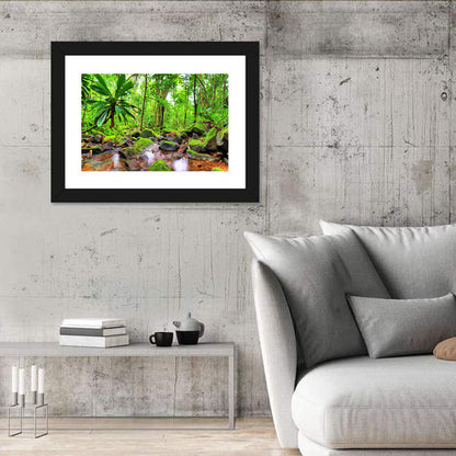 Mossy Rainforest Stream Wall Art