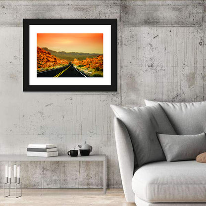 Valley of Fire Ii Road at Sunset Wall Art