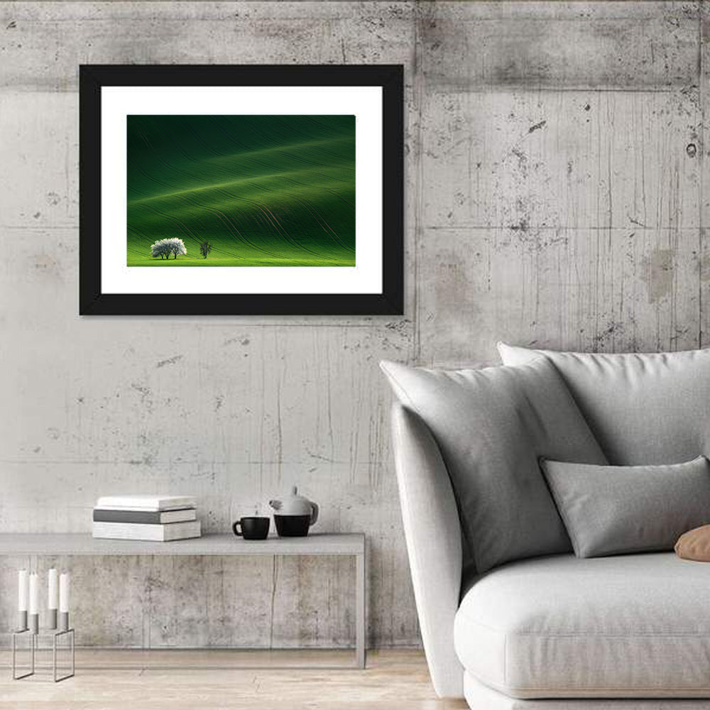 Emerald Hills with Blossoming Tree Wall Art