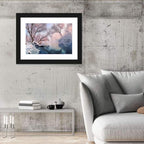 Snowy Lake Morning Mist Wall Art