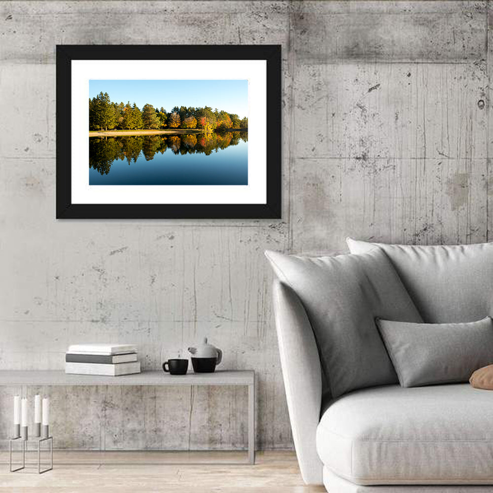 Lake Shaftsbury Autumn Reflection Wall Art