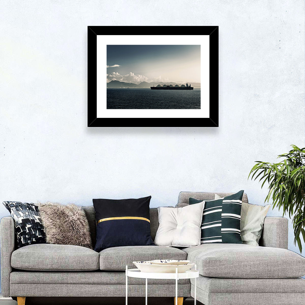Lng Tanker at Sea Wall Art