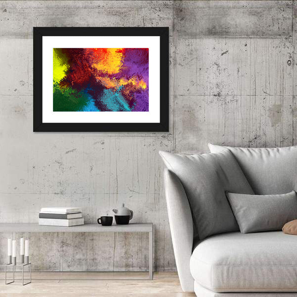 Sparkling Color Fields Wall Art in a room, landscape