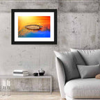 Sunset Rowboat from Above Wall Art