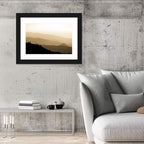 Foggy Mountain Sunset with Evergreen Silhouettes Wall Art