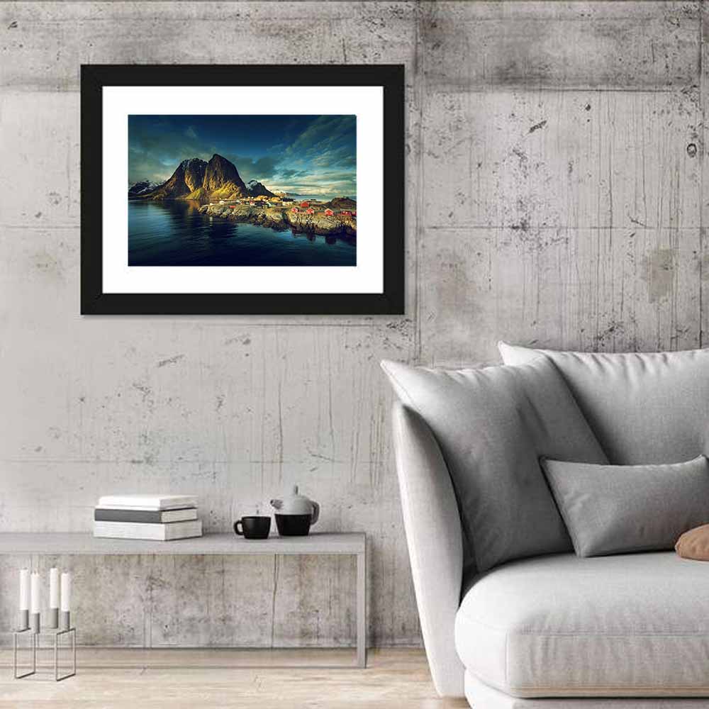 Reine Red Fishing Huts Wall Art