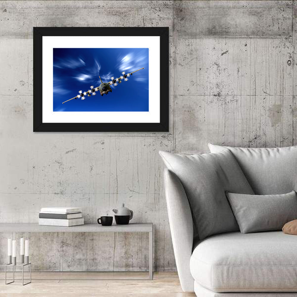 C-130 Head-on Camo Transport Wall Art