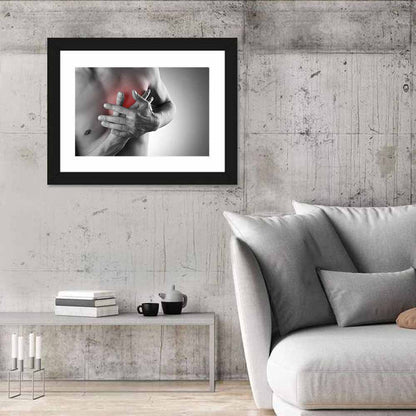 Clenched Hands Over Heart Wall Art