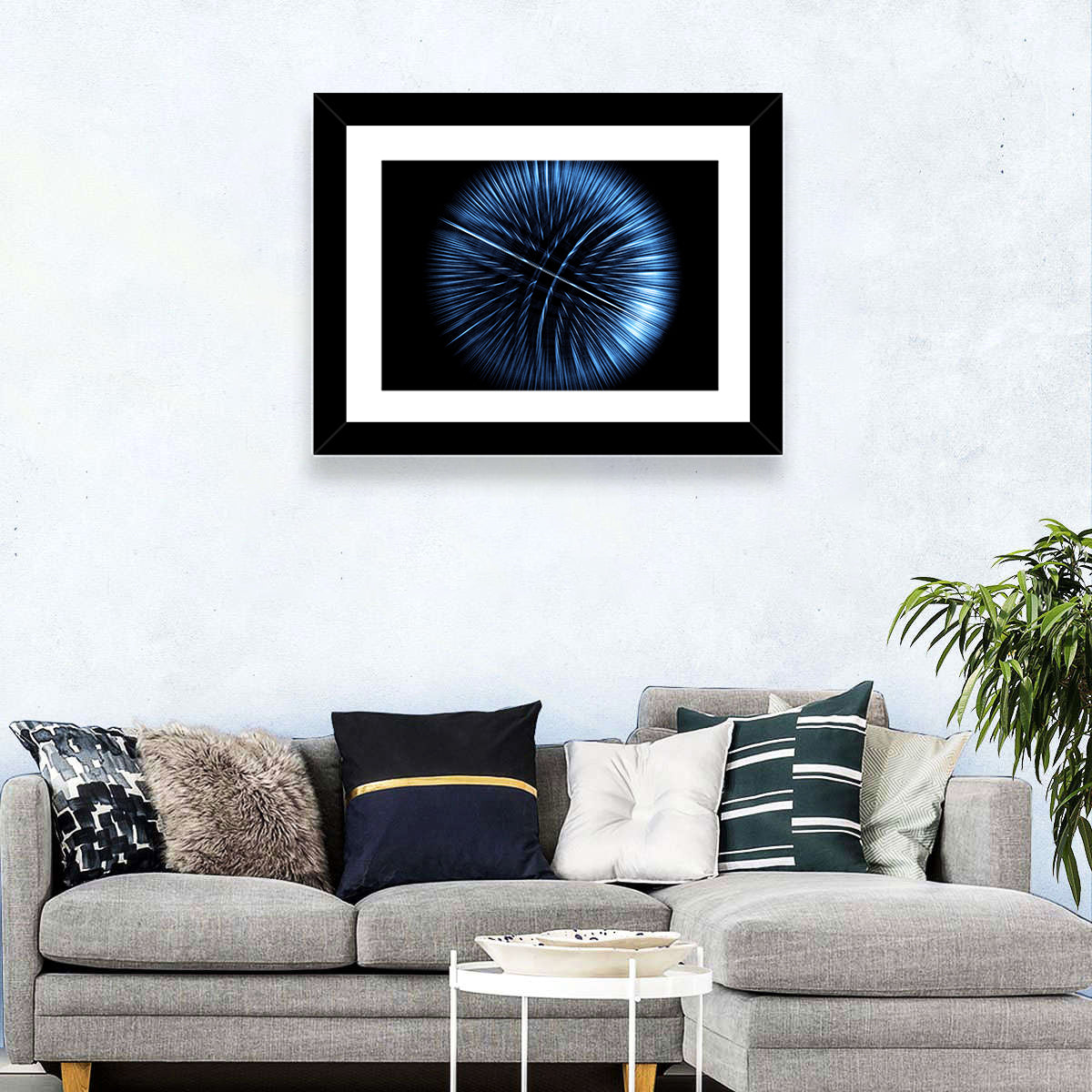 Glowing Textured Sphere Wall Art