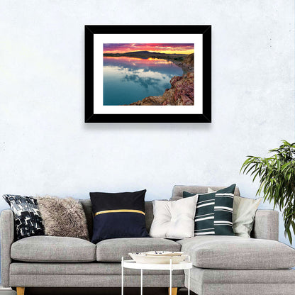 Lake Balkhash Sunset Reflection Wall Art