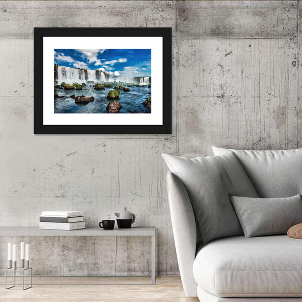 Iguazu Falls Vista Wall Art in a room, landscape