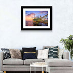 Golden Hour Offshore Oil Rig Wall Art