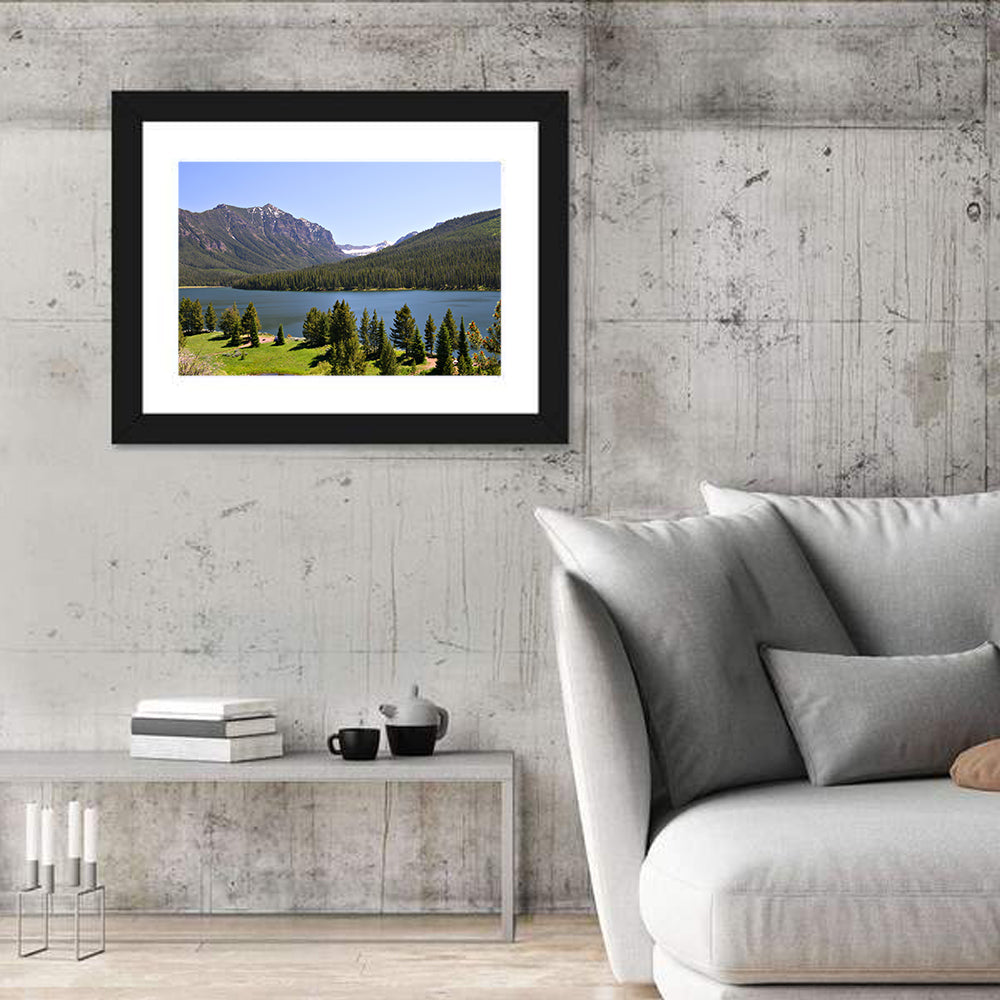 Gallatin National Forest Lake Wall Art in a room, landscape