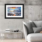 Sunset Over Volcanic Shore Wall Art