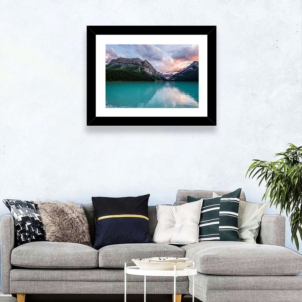 Turquoise Sunset at Lake Louise Wall Art