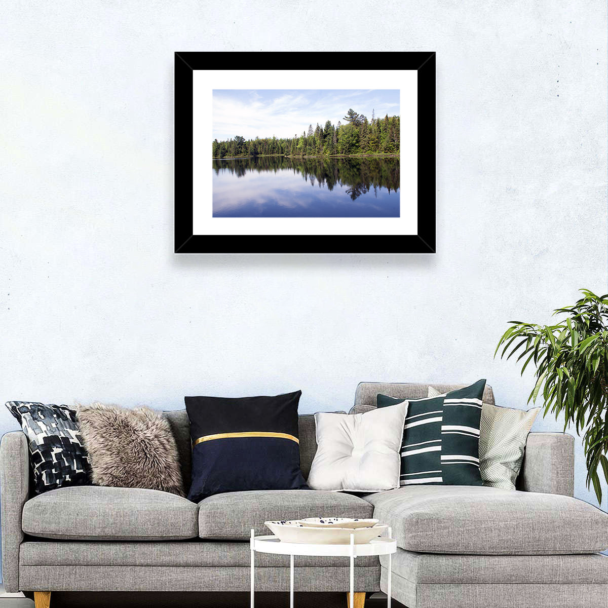 Peck Lake Shoreline Reflection Wall Art