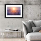 Lavender Sunrise Over Reeds Wall Art
