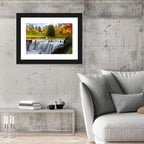 Autumn Forest Waterfall Wall Art