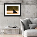 Misty Lake Fishing Wall Art