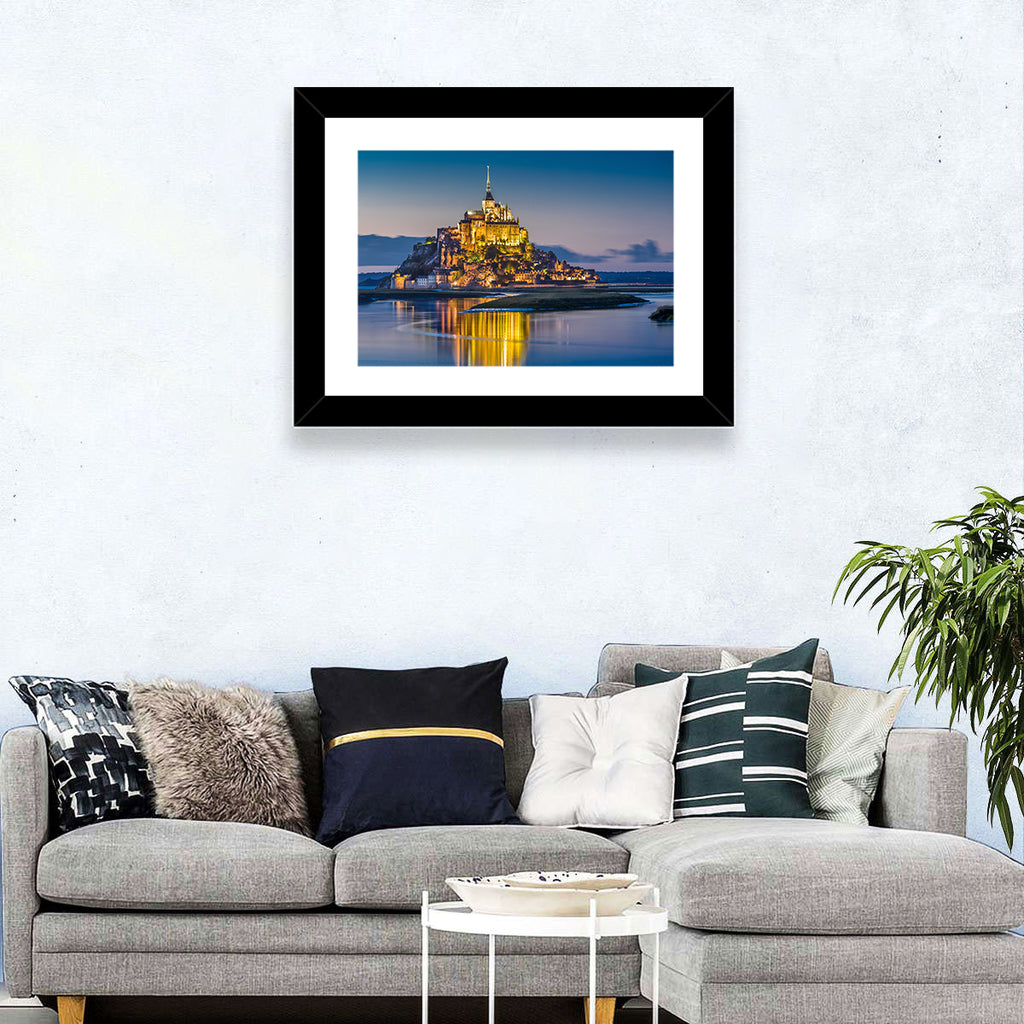 Mont Saint-michel at Dusk Wall Art