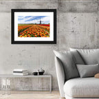 Windmill Over Tulip Fields Wall Art