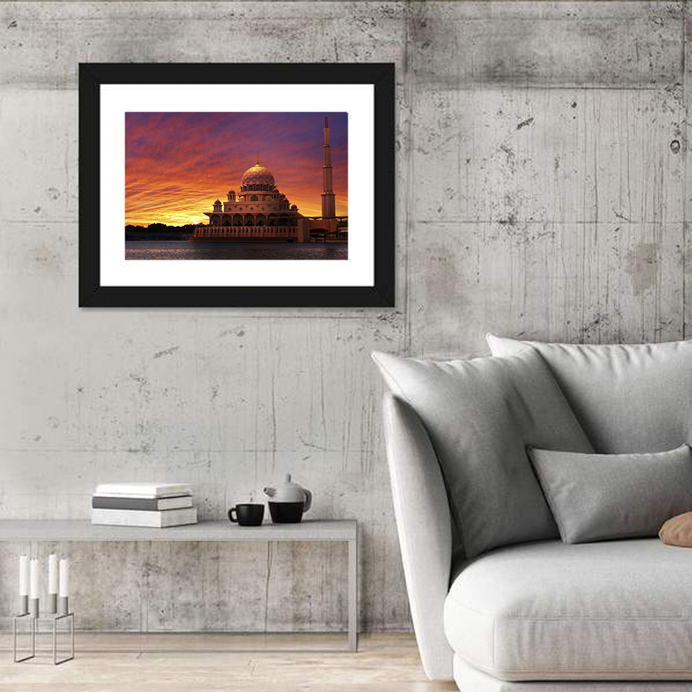 Putra Mosque at Sunset Wall Art in a room, landscape