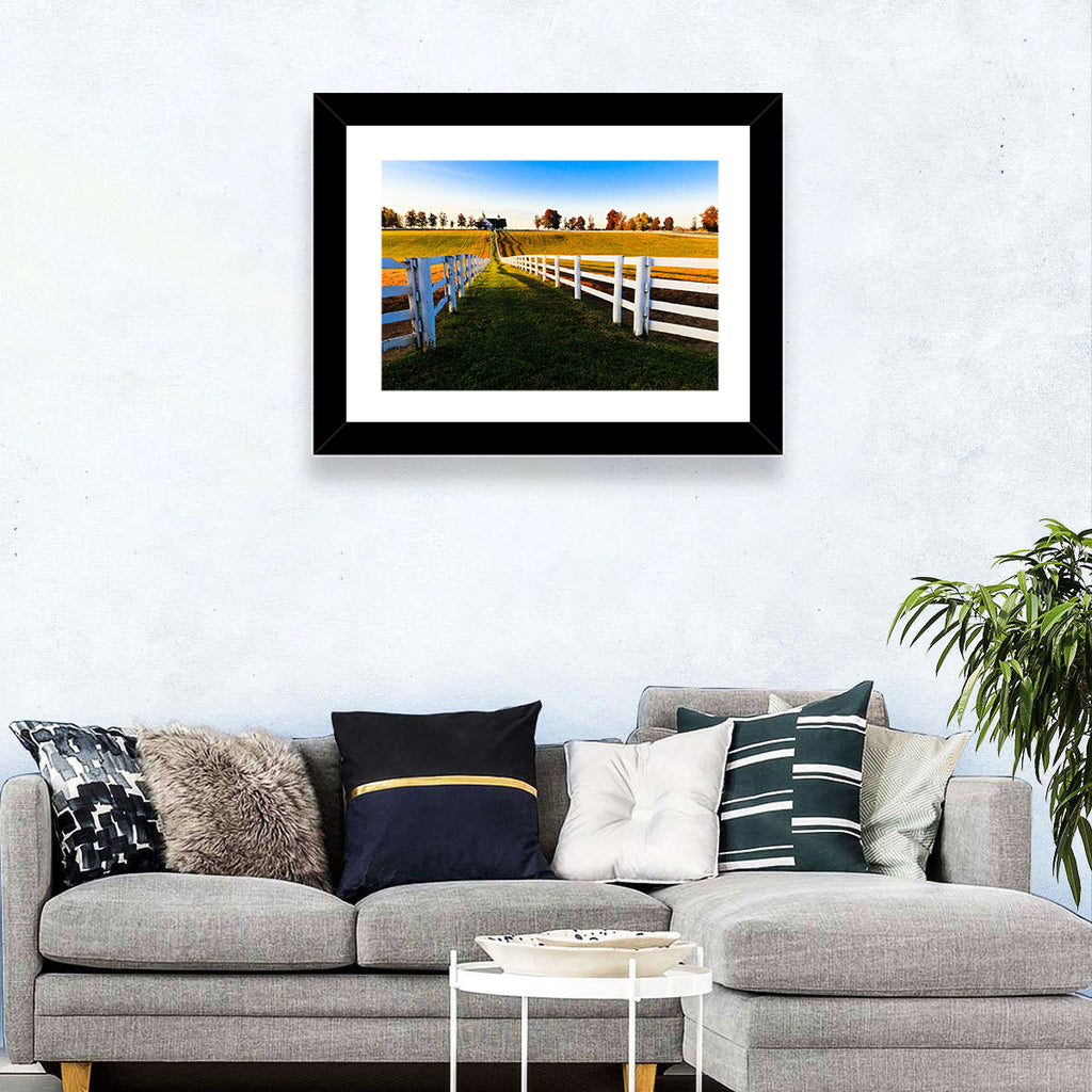 Kentucky Horse Farm at Golden Hour Wall Art