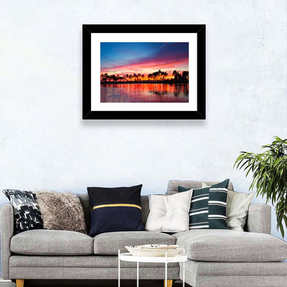 Hawaii Resort Sunset Wall Art