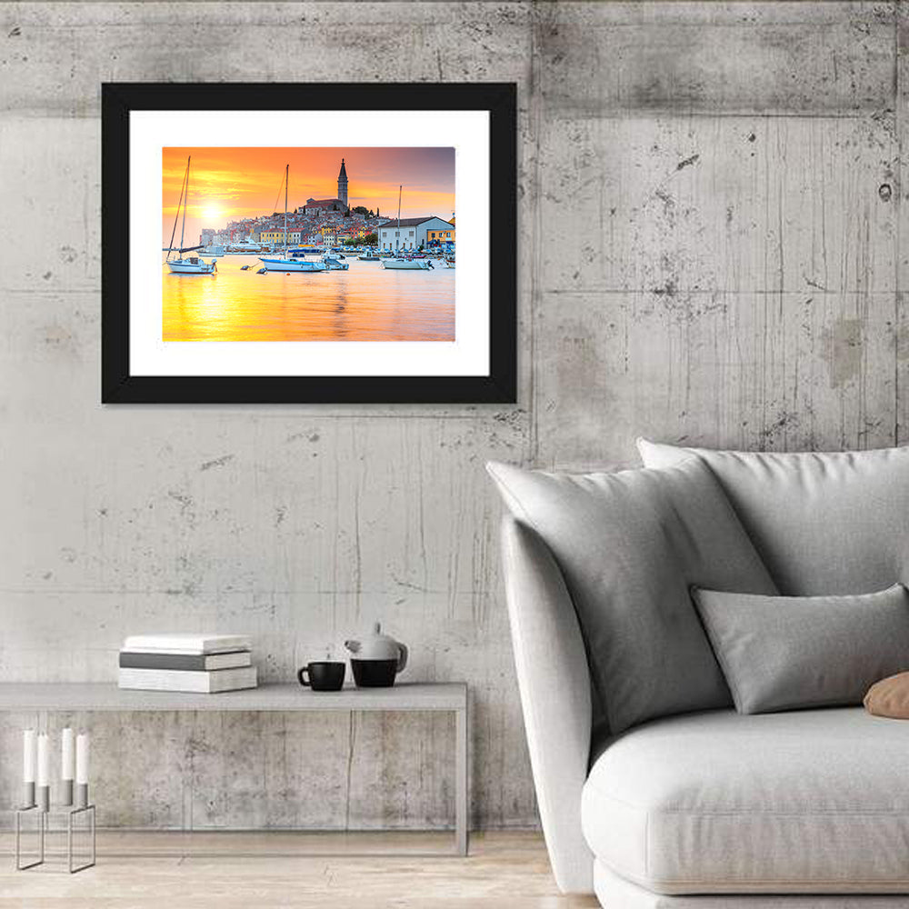 Rovinj Harbor at Sunset Wall Art