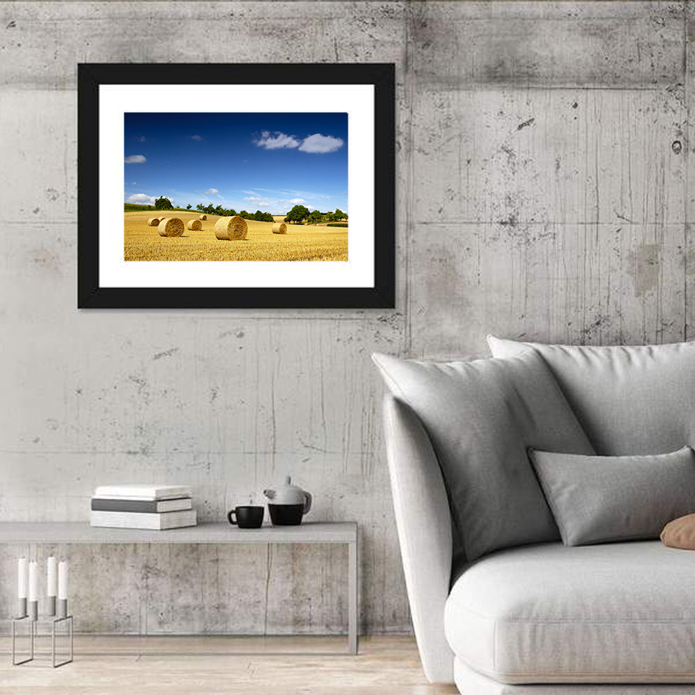 Late Summer Straw Bales Wall Art