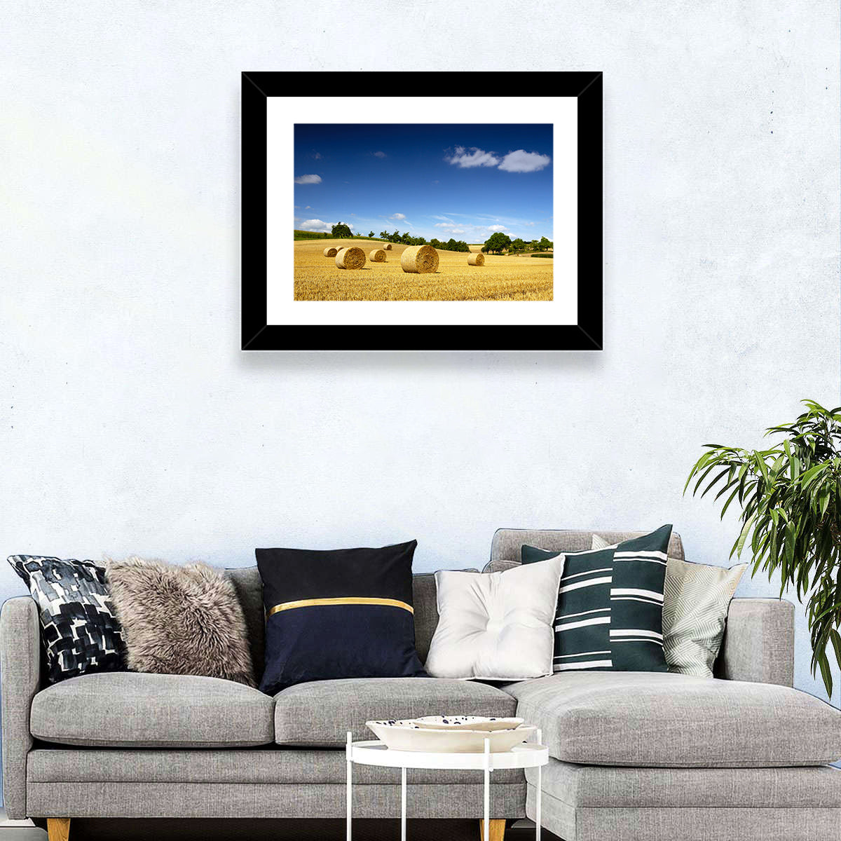 Late Summer Straw Bales Wall Art