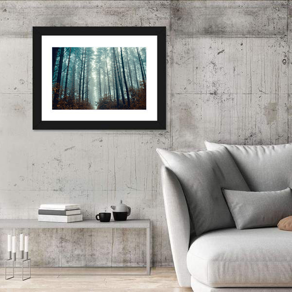 Misty Pine Forest Wall Art
