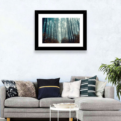Misty Pine Forest Wall Art