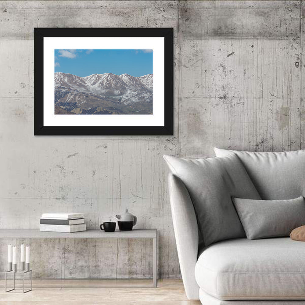 Qusar Mountains Wall Art in a room, landscape
