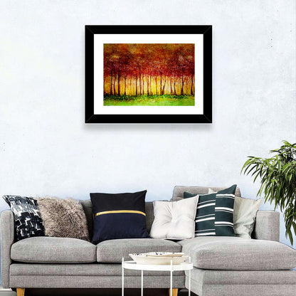 Autumn Tree Row Wall Art