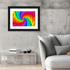 Rainbow Spiral Vortex Tunnel Wall Art