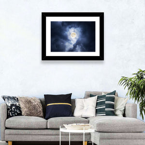 Moon & Cloudy Sky Wall Art