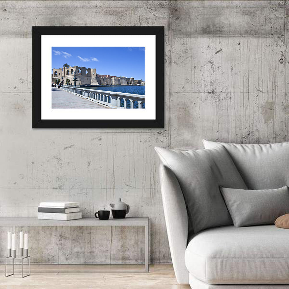 Red Fort Waterfront Wall Art in a room, landscape