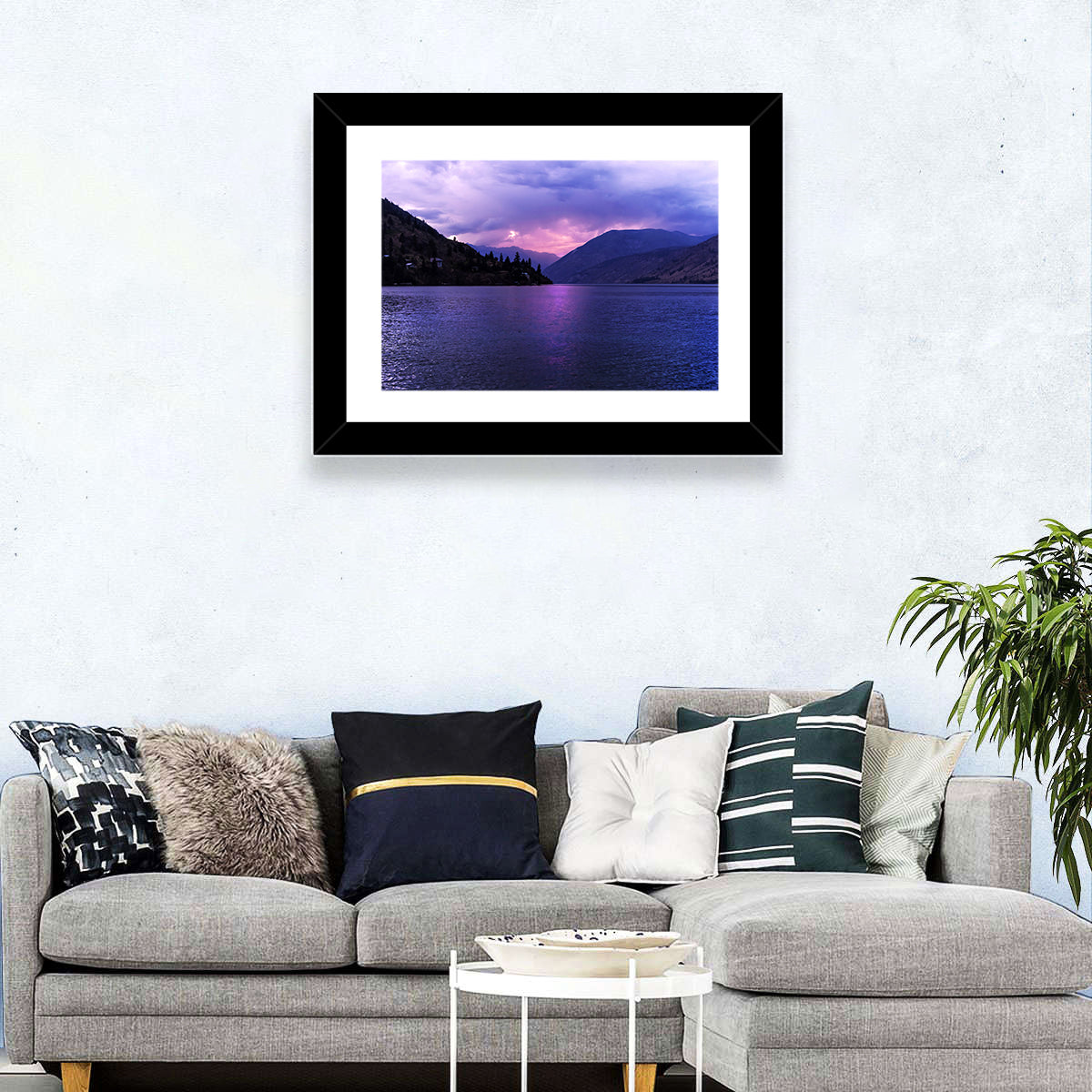 Lake Chelan Violet Sunset Wall Art