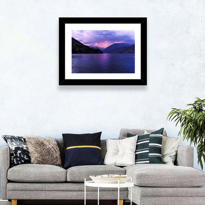 Lake Chelan Violet Sunset Wall Art