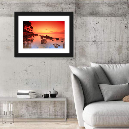 Brac Island Fiery Sunset Wall Art