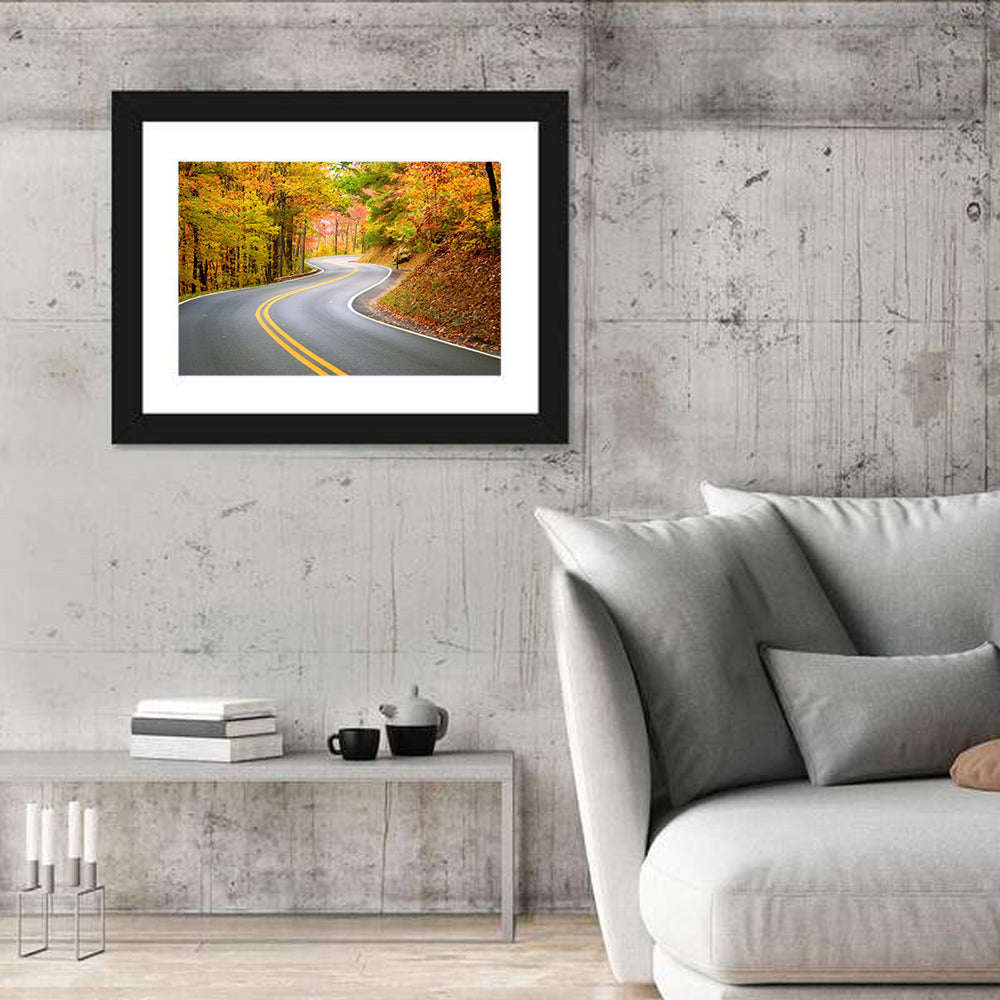 Winding Autumn Road Wall Art