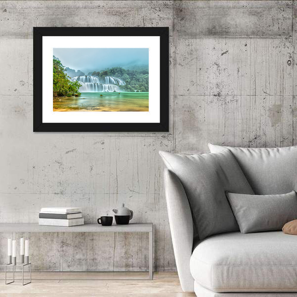 Ban Gioc Waterfalls Misty Morning Wall Art