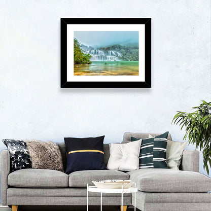 Ban Gioc Waterfalls Misty Morning Wall Art
